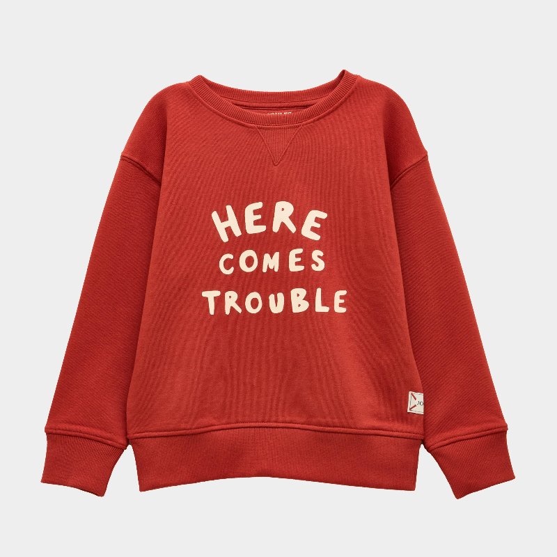 Joules Kids' Sundaze Crew Neck Sweatshirt in Cotton Blend