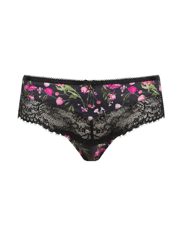 Ted Baker Hope Brazilian Briefs with Floral Print Satin Front and Mesh Back