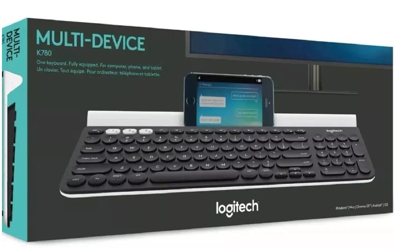 Logitech K780 Multi-Device Wireless Keyboard in Grey and Speckled White