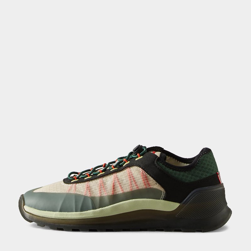 Hunter Women's Travel Trainer Shoes in Shaded White/Thicket Green/Black