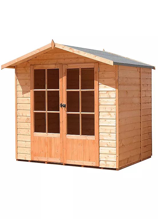 Shire Lumley Shiplap Summerhouse 7 x 5ft with Glazed Doors