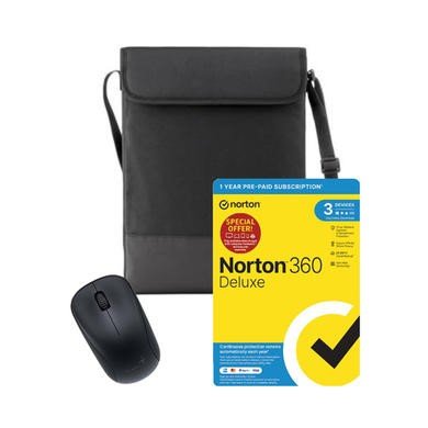 Norton 360 Deluxe with Wireless Mouse and 15.6 Inch Laptop Sleeve