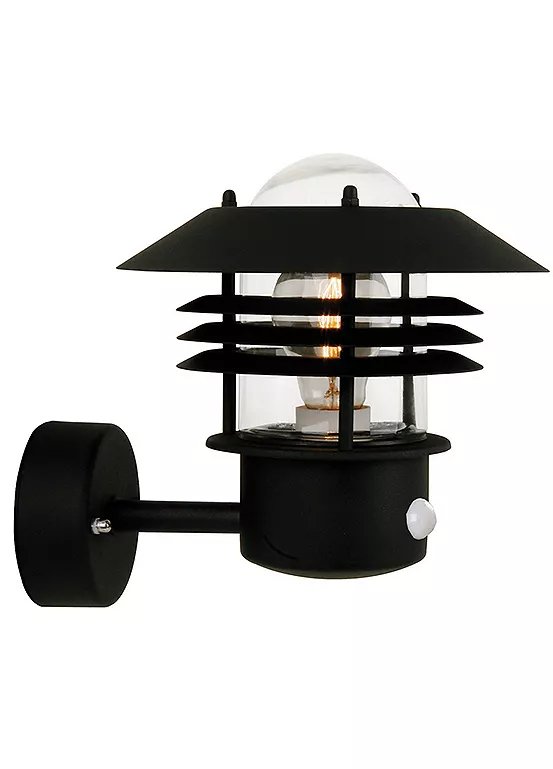 Nordlux Veje Outdoor Metal Wall Light with Motion Sensor in Black
