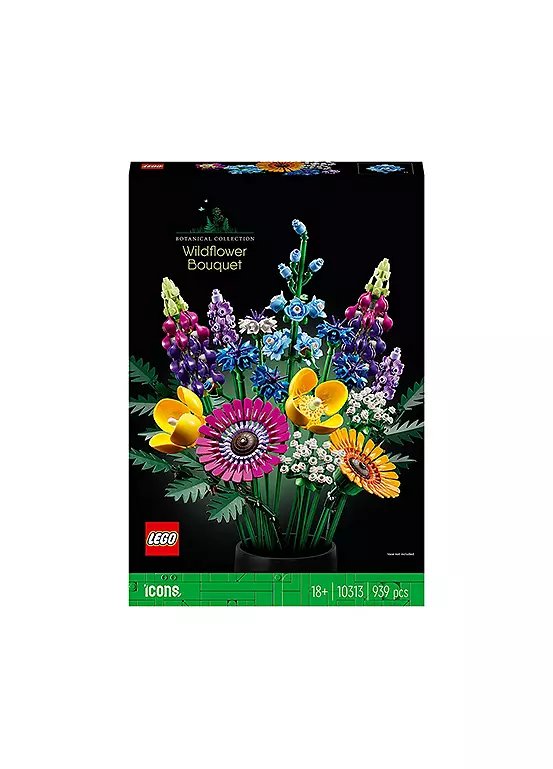 LEGO Icons Wildflower Bouquet Building Set 10313 with 939 Pieces