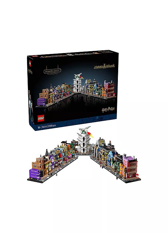 LEGO Harry Potter Diagon Alley Wizarding Shops Set 76444 with 2,750 Pieces