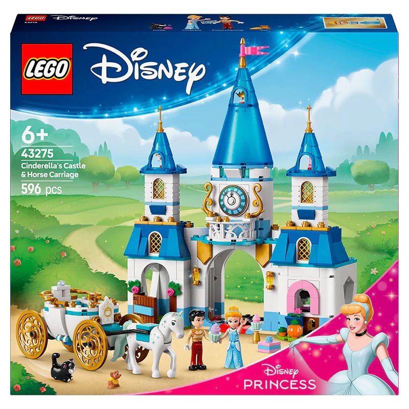 LEGO Disney Cinderella's Castle & Horse Carriage Set 43275 (596 Pieces)