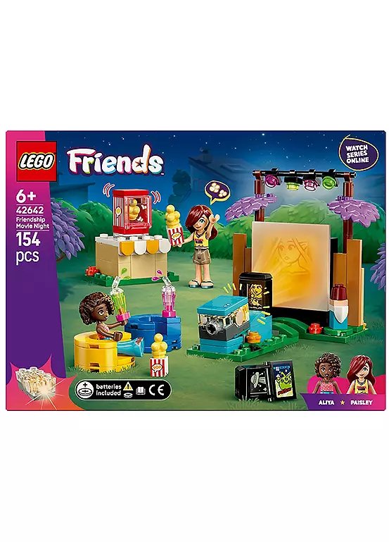 LEGO Friends Friendship Movie Night Interactive Toy 42642 with Light Brick Projector