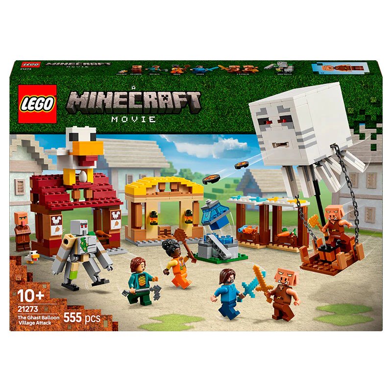 LEGO Minecraft The Ghast Balloon Village Attack Set 21273