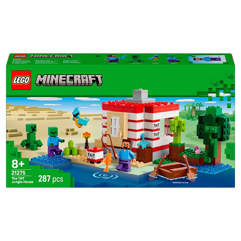 LEGO Minecraft The TNT Jungle House Building Set 21275