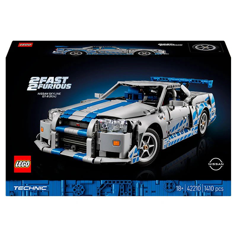 LEGO Technic 2 Fast 2 Furious Nissan Skyline GT-R (R34) Car Model Kit #42210