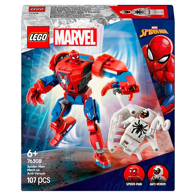LEGO Marvel Spider-Man Mech vs. Anti-Venom Building Set #76308 (107 Pieces)