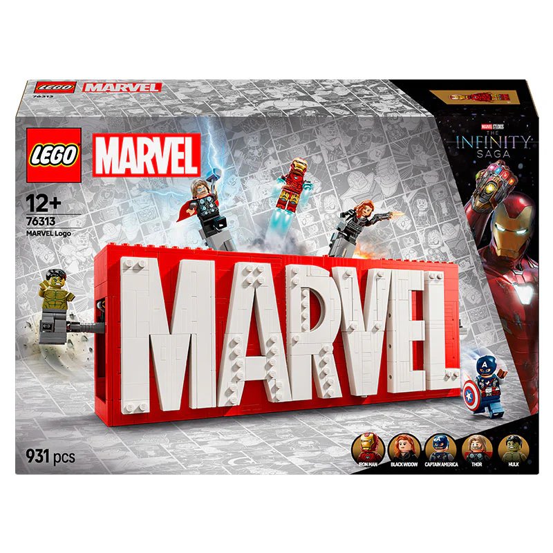 LEGO Super Heroes Marvel Logo & Minifigures Set 76313 with 5 Avengers Figures