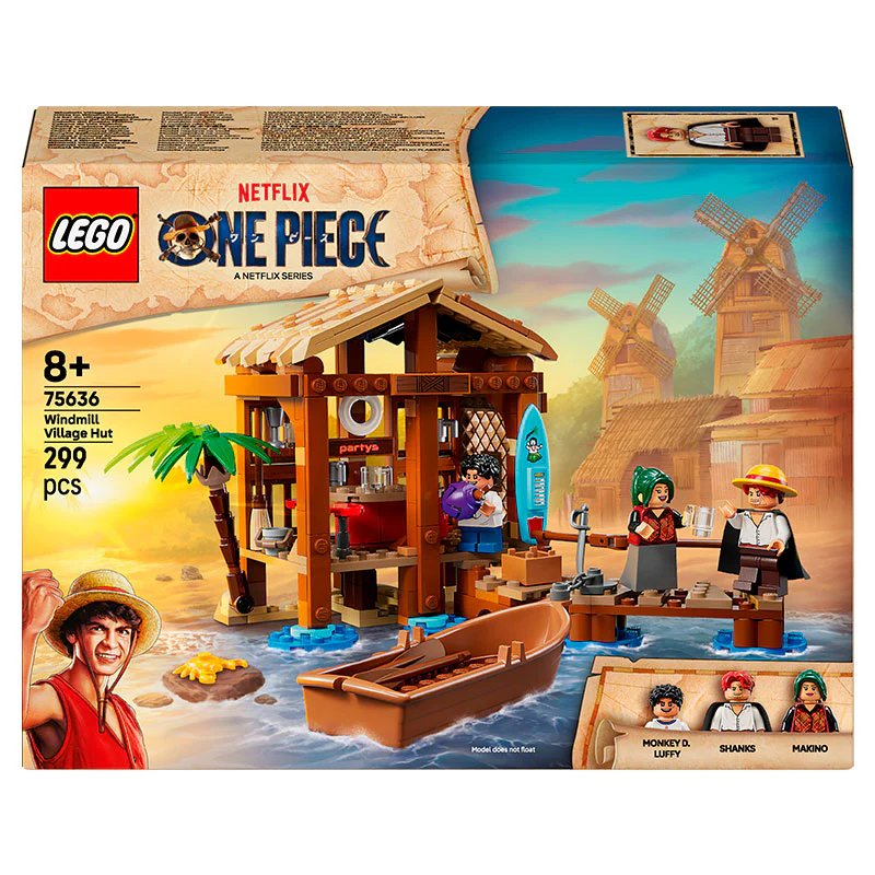 LEGO ONE PIECE Windmill Village Hut Building Set 75636 with 299 Pieces