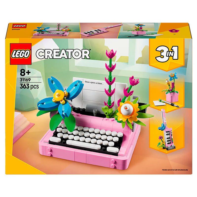 LEGO Creator 3in1 Typewriter with Flowers Building Set #31169 (363 Pieces)