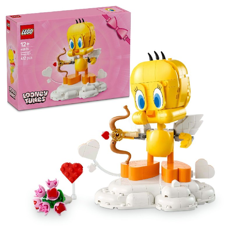LEGO Looney Tunes Sweetheart Tweety Bird Figure Display Building Kit 40824 (412 Pieces)