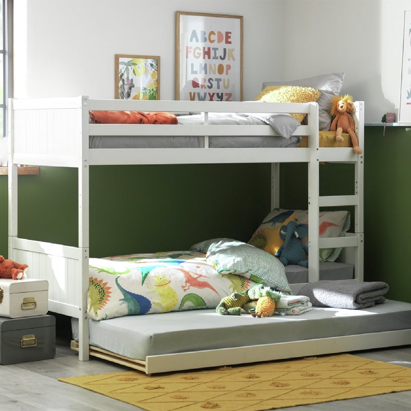 Habitat Detachable Bunk Bed with Trundle in White