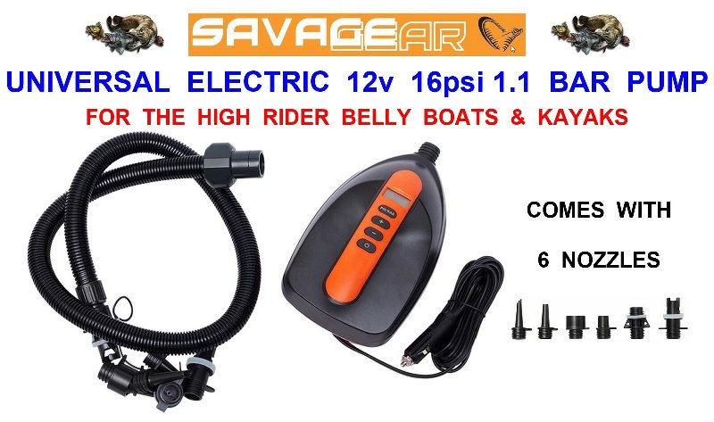 Savage Gear Electric Pump for High Rider V2 Belly Boat 150/170