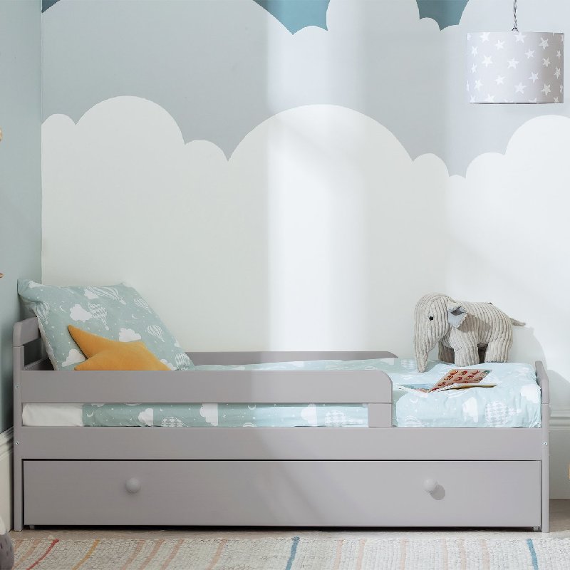 Habitat Ellis Toddler Bed Frame with Storage Drawer in Grey