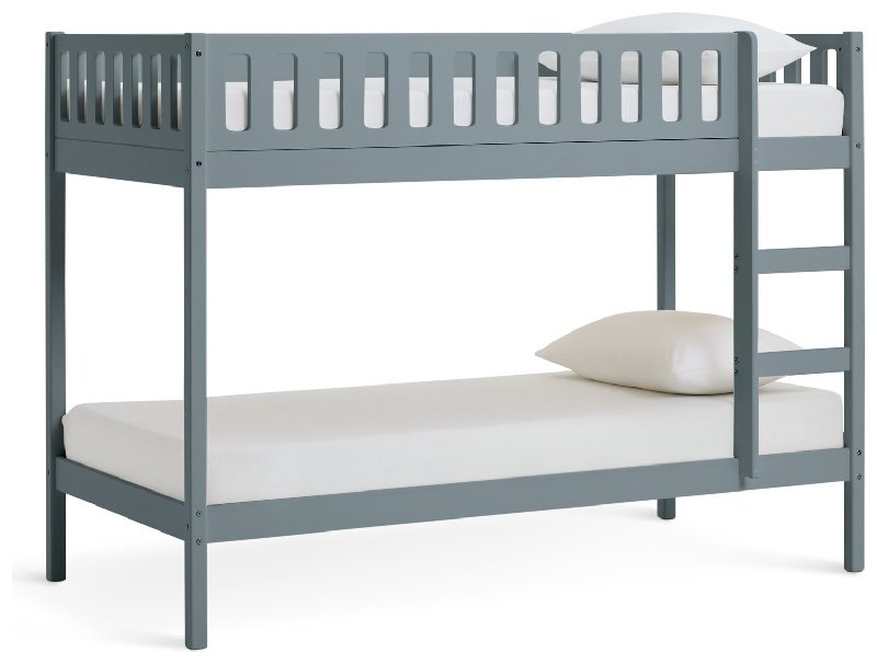 Habitat Ronnie Bunk Bed Frame in Duck Egg Blue with Wooden Slats