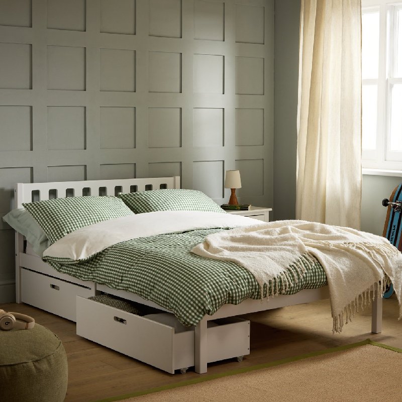Habitat Kids Ronnie Small Double Bed and Drawers in White