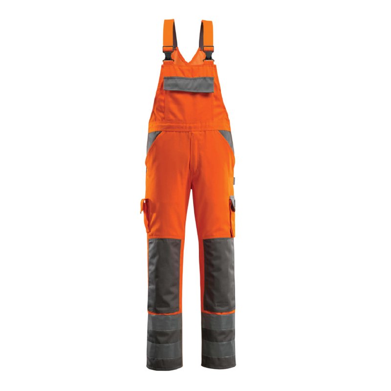 Mascot Safe Compete Barras Bib & Brace Hi-Vis Orange/Anthracite Size 42.5 Regular Leg