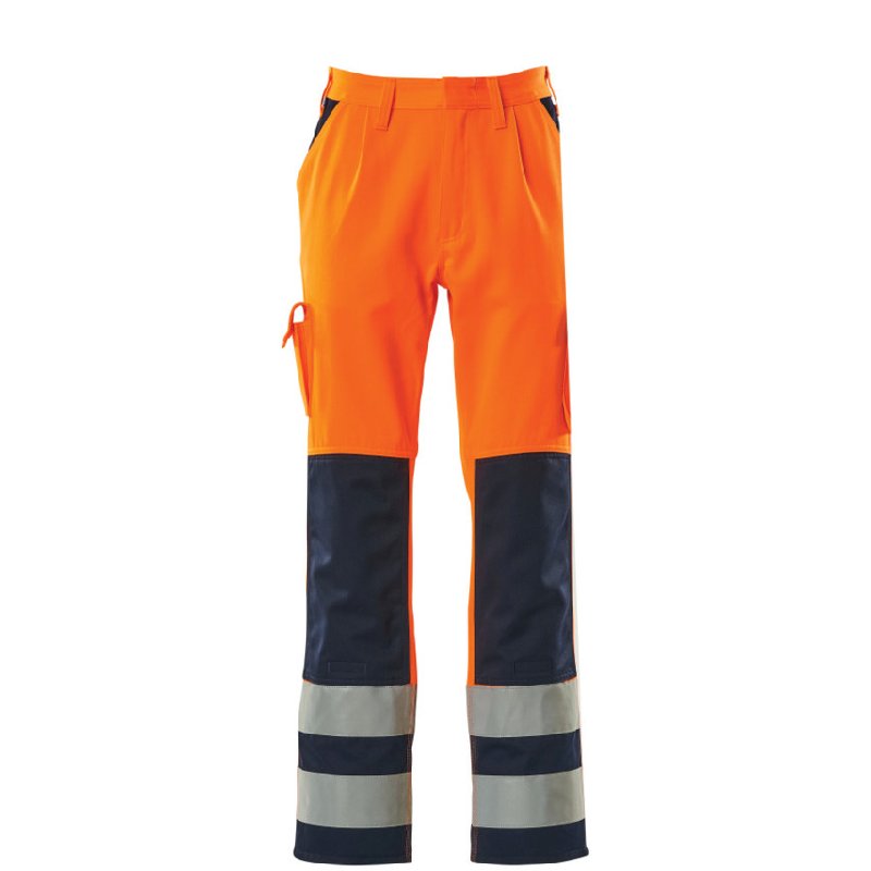 Mascot Safe Compete Olinda Trousers - Hi-Vis Orange/Navy, Size 50.5, Regular Leg