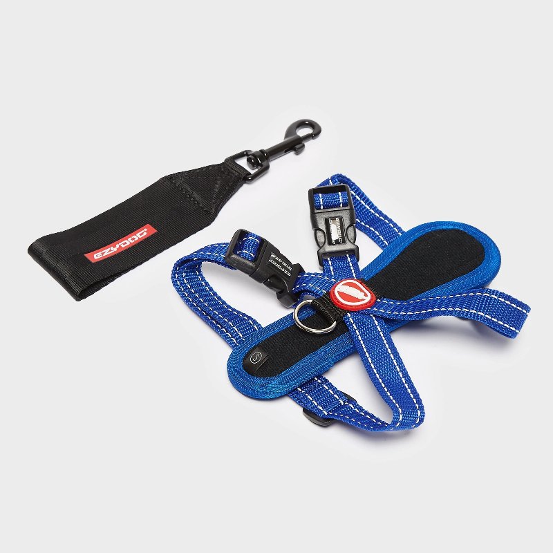 EzyDog Chest Plate Dog Harness, Small Size with Car Restraint