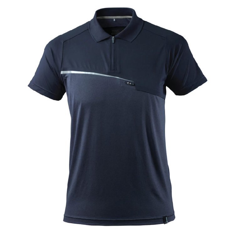 Mascot Advanced Moisture Wicking Polo Shirt with Chest Pocket, Dark Navy Blue, 4XL