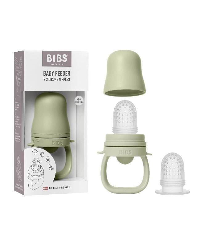 BIBS World Baby Feeder - Sage with 2 Silicone Nipples