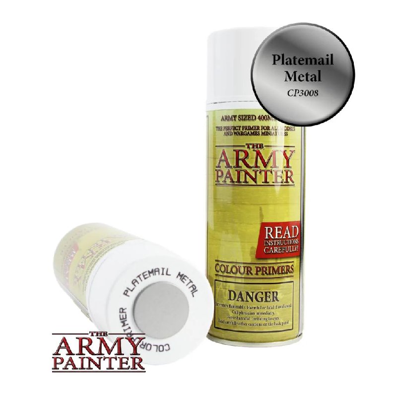 The Army Painter Colour Primer Spray in Plate Mail Metal