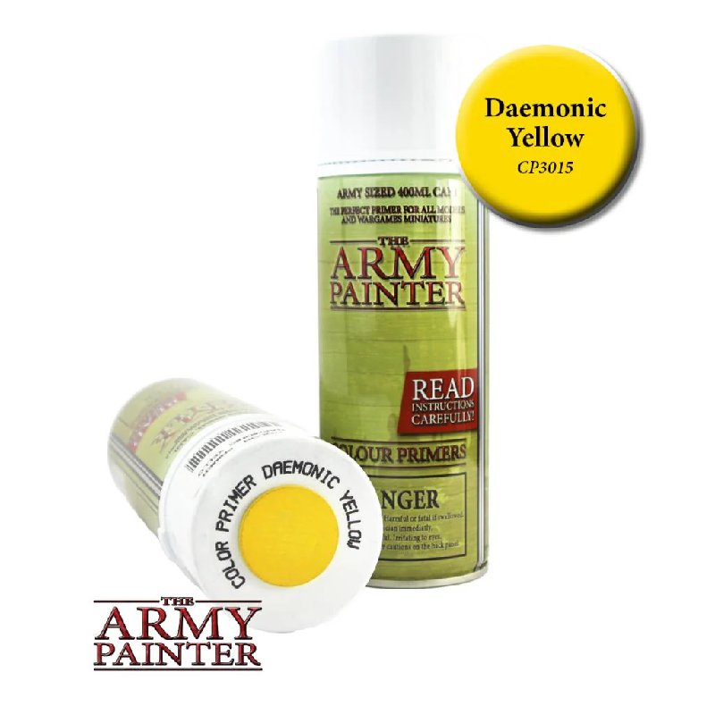 The Army Painter Colour Primer Spray - Daemonic Yellow 400ml Aerosol