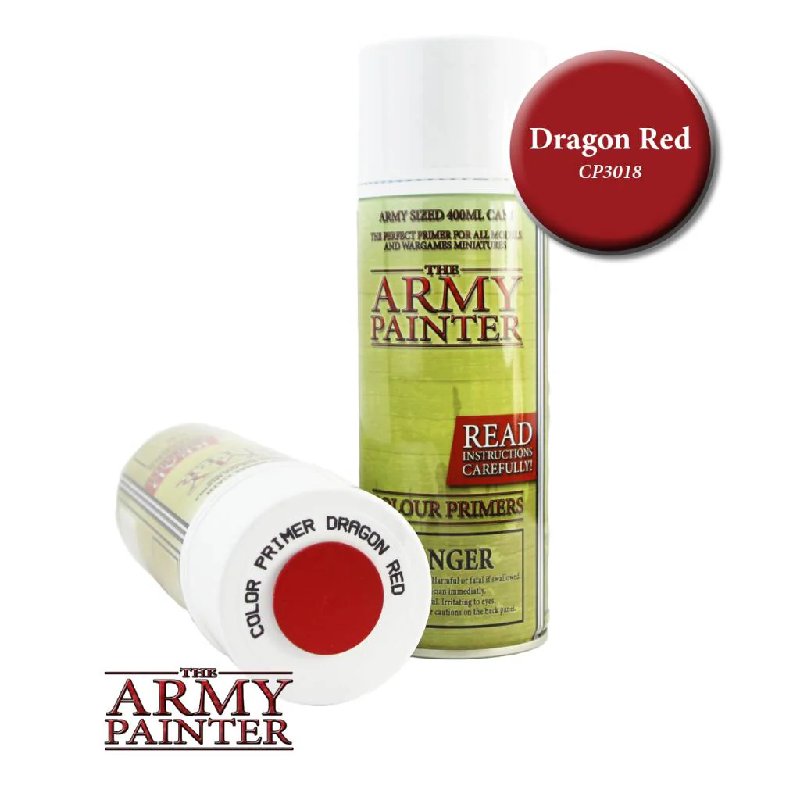 The Army Painter Colour Primer Spray - Dragon Red 400ml Aerosol