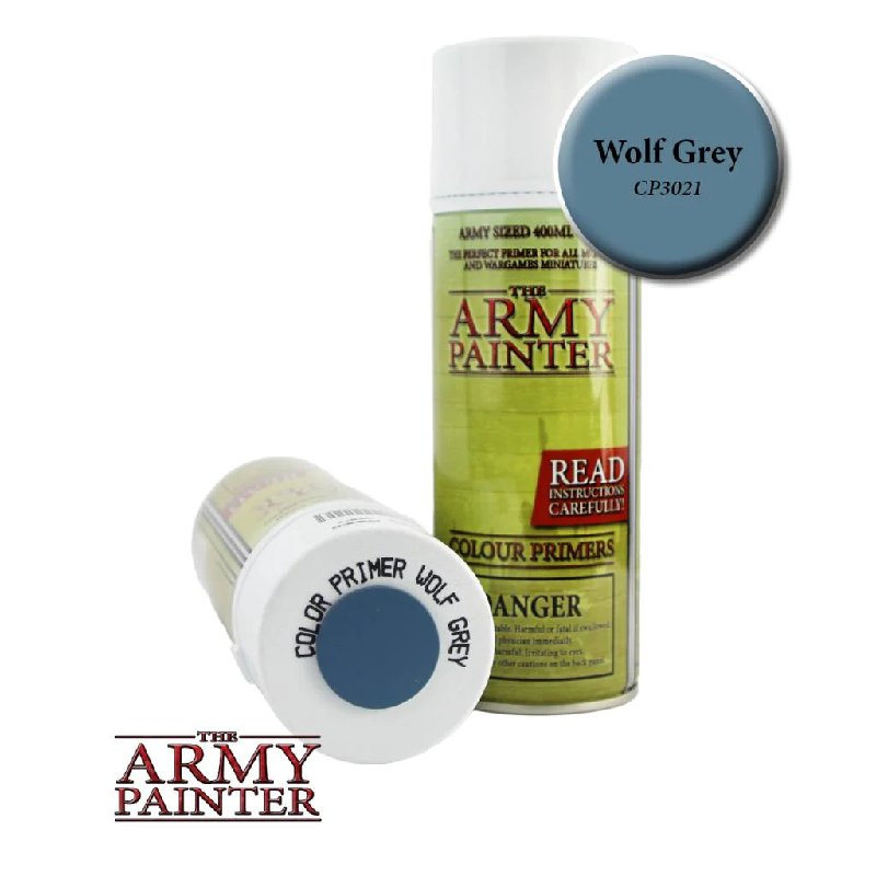 The Army Painter Colour Primer Spray Paint - Wolf Grey 400ml Aerosol