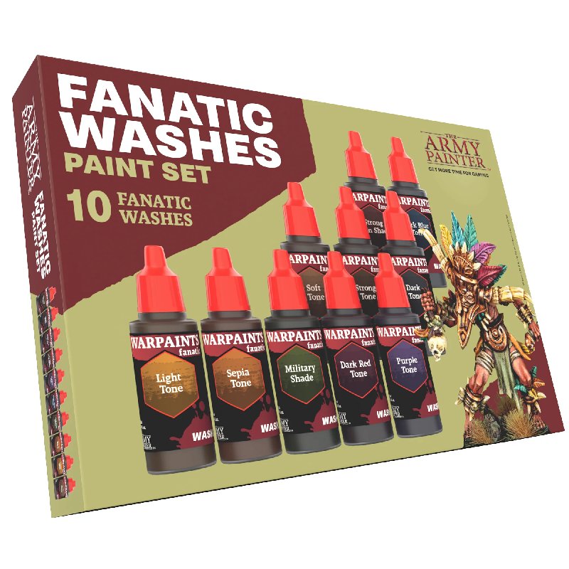The Army Painter Warpaints Fanatic Washes Paint Set with 11 Bottles