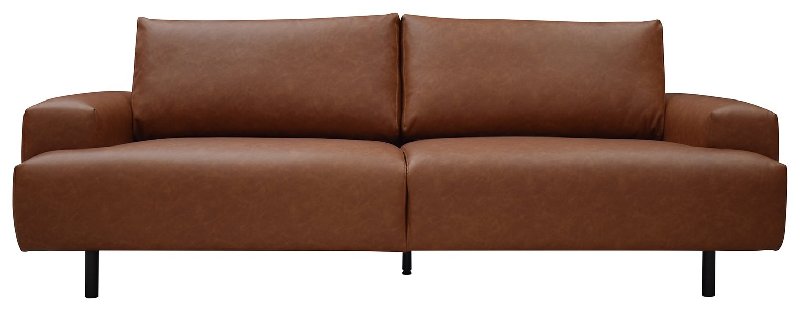 Habitat Julien Faux Leather 3 Seater Sofa in Tan