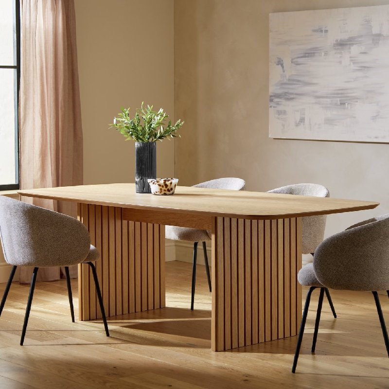 Habitat Crishel Oak Veneer 10 Seater Dining Table in Oak