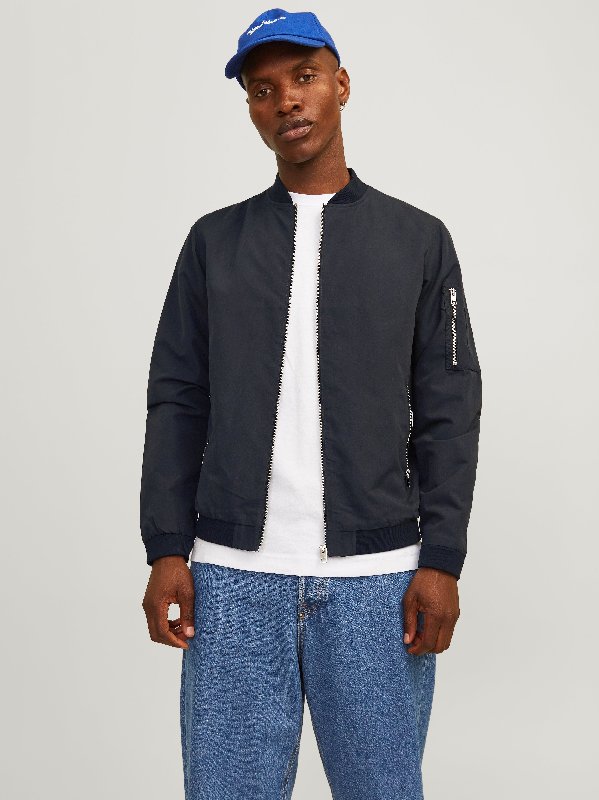 Jack & Jones Rush Bomber Jacket in Water-Resistant Lightweight Fabric