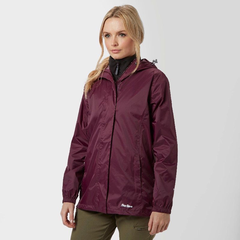 Peter Storm Women's Packable Hooded Waterproof Jacket - Plum