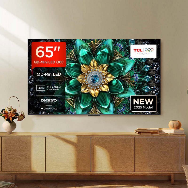 TCL 65Q6C-UK 65-inch 4K QD-Mini LED Smart Google TV with 144Hz and Dolby Vision IQ
