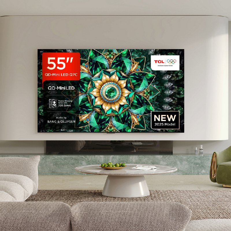 TCL Q7C 55 inch 4K QD-Mini LED Ultra HD Smart TV with Google TV