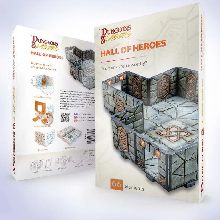 Archon Studios Dungeons & Lasers Miniatures Hall of Heroes Terrain Set