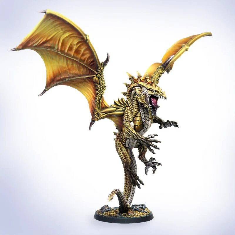 Archon Dungeons & Lasers Durkar the Sovereign Serpent Dragon Miniature, 165mm Height, Unpainted