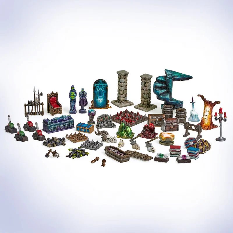 Archon Dungeons & Lasers Fantasy Customization Bits Set with 70 Scenery Pieces