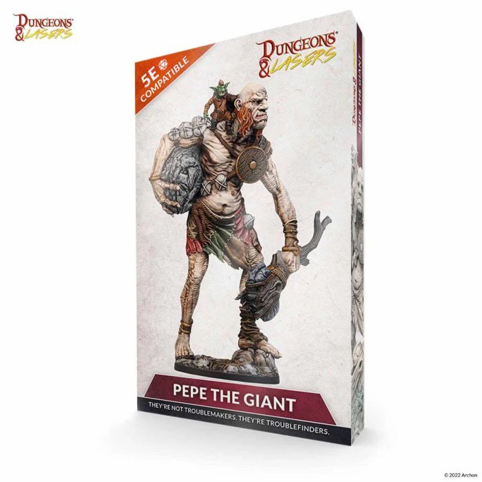 Archon Dungeons & Lasers Pepe Giant Miniature with 50mm Base