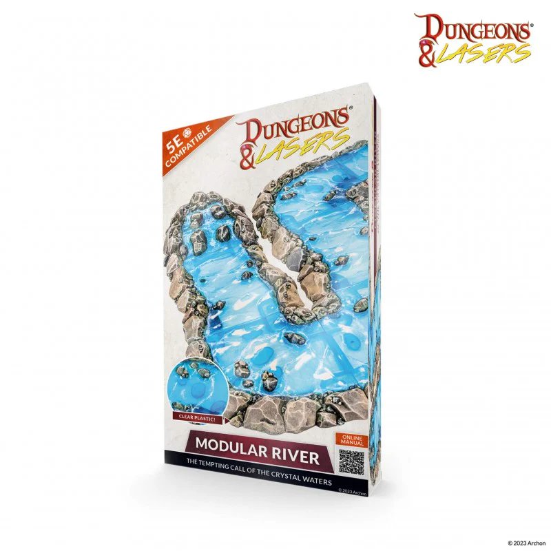 Archon Dungeons & Lasers Miniatures Modular River Terrain Set