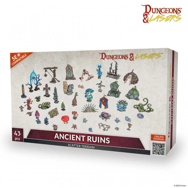 Archon Dungeons & Lasers Ancient Ruins Scatter Terrain Miniatures Set