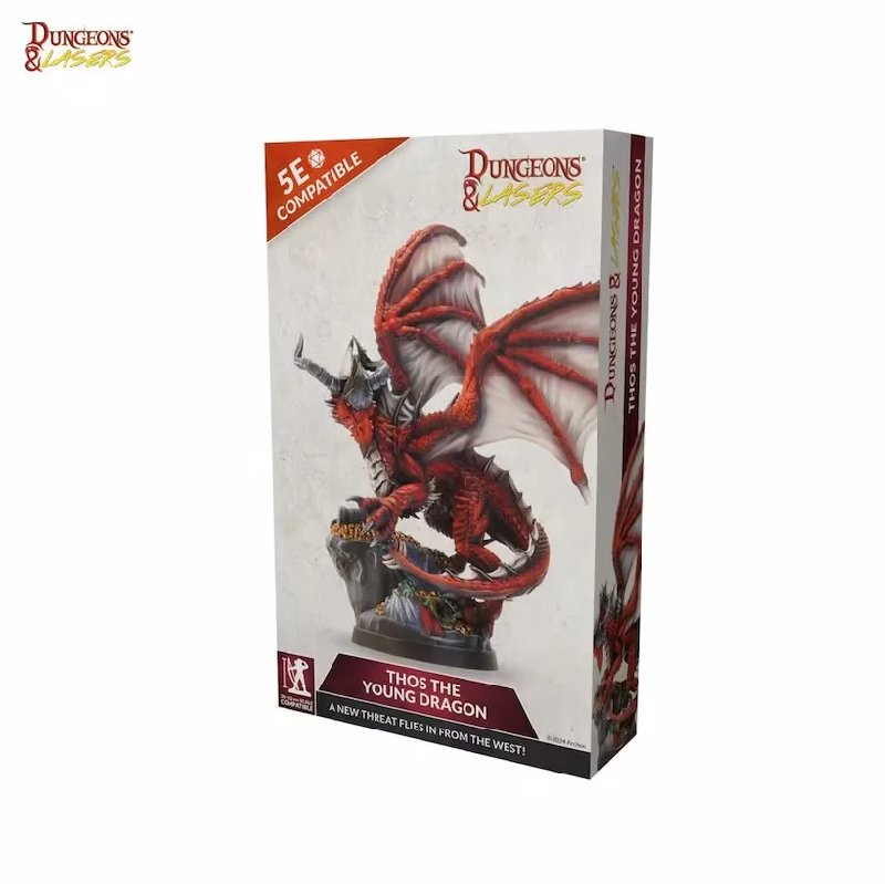 Archon Dungeons & Lasers Miniatures Thos The Young Dragon, 150mm, Unpainted & Unassembled