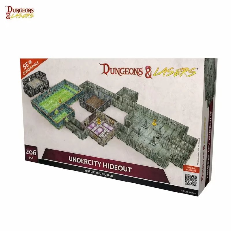 Archon Dungeons & Lasers Miniatures Undercity Hideout Terrain Set
