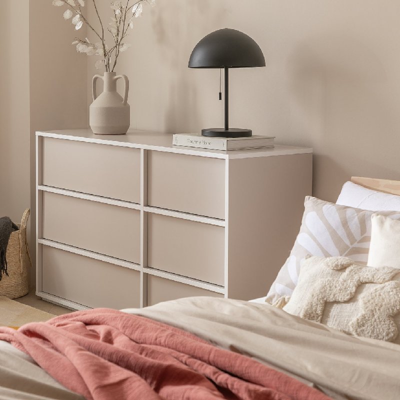 Habitat Edale 6 Drawer Chest in Putty
