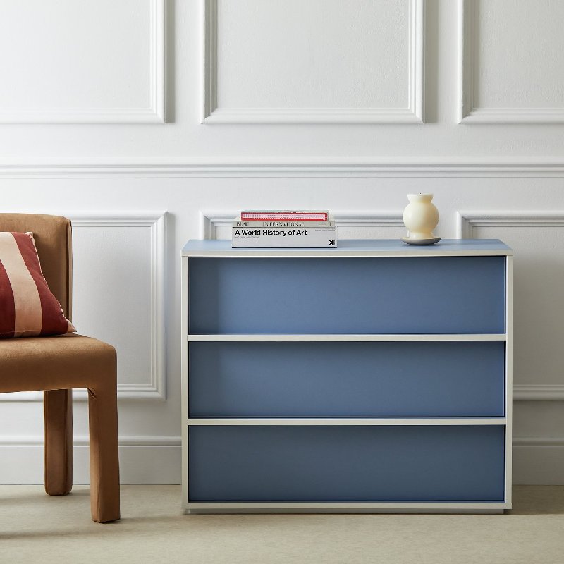 Habitat Edale 3 Drawer Chest in Light Blue